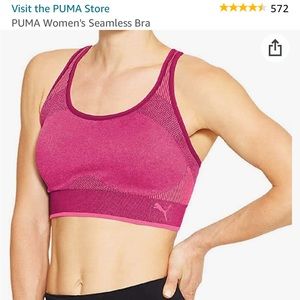DONATING SOON Puma Sports Bra Hot Pink Padded Size M